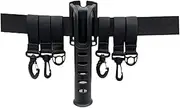 TJHypenete Waist Belt Rod Holder, Adjustable Wader Strap With Removable Hooks, Portable Pole Inserter for Spinning Casting Kayak Fly Fishing, Gear Accessories
