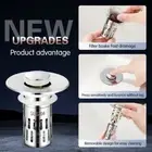 Pop-Up Washbasin Drain Filter Hair Catche Sink Strainer Copper Core Drainer