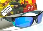 Maui Jim BARRIER REEF Blue with Turquoise POLARIZED Blue Lens Sunglass B792-06C