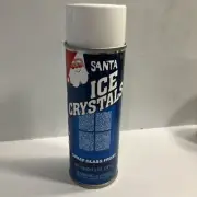 Santa’s Best Ice Crystals Spray Glass Frost Window White Snow 5oz Christmas