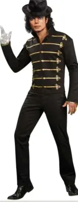 New Michael Jackson Military Jacket Adult Costume XL Fits Up to 44-46
