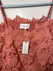 NWT Anthropologie Guest Editor Lace Crochet Crop Top Coral M Petite