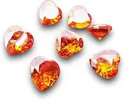 [HI International] Cubic Zirconia Loose stones Best Quality Heart Shape Orange Colour faceted gemstones 4 mm 150 Pcs, 4 mm, Stone, cubic zirconia