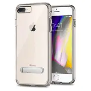 Transparent Bumper Case w/ Kickstand for iPhone 7/8/SE2/SE3 SILVER