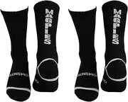 [AFL] Collingwood Magpies Supporter Reinforced Heel and Toe Crew Sport Supporter Socks | 2 Pair | Australian Football League