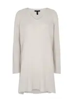 Eileen Fisher Knitted Cotton Tunic - Off White - L (UK 18-20 / XL) L (UK 18-20 / XL)