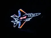 Airplane Plane Fighter Jet Beer 24" Vivid LED Neon Sign Light Lamp With Dimmer