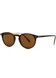 Oliver Peoples Riley Sun Round-frame Sunglasses, Sunglasses, Brown One Size