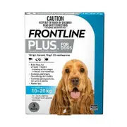 Frontline Plus Medium 10-20kg Blue 3 pack