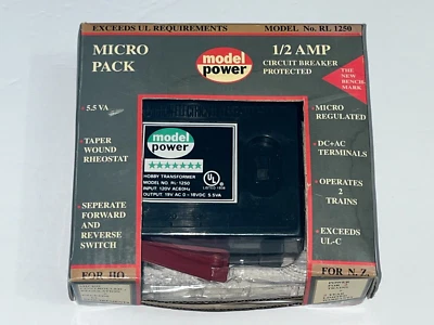 Vintage Model Power Hobby Train Transformer Model No. RL-1250
