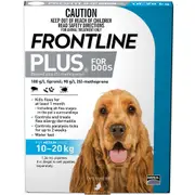 Frontline Plus Medium Dog 10-20kg Blue Topical Tick & Flea Control - 2 Sizes