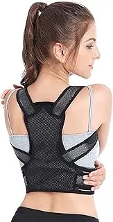 Corrector Invisible Back Corrector,Hunchback Improve Postur Unisex Adjustable Full Shoulder Support,Black-X-Large,Black-X-Large