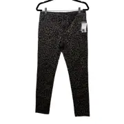 Anthro Sanctuary Twill Pants Womens 27 Leopard Animal Print Mob Wife Mid Rise