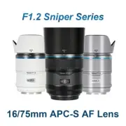 Sirui Sniper 16mm 75mm F1.2 AF APS-C Camera Lens For Fuji X Nikon Z Sony E DHL