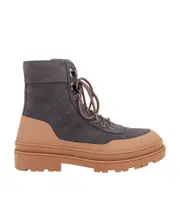 Brunello Cucinelli Two-Toned Lace-Up Boots 41 Black