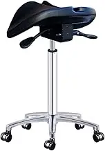Saddle Stool,Lift Adjustable Office Chair,360°Movable Swivel Stool,for Office/Beauty Salon/Barber Shop,Easy to Assemble(Height 52-70CM)