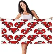 HTTUP Red Lobster Print Print Quick Dry Beach Towel Lightweight Oversized for Adults for Travel and Pool Towels