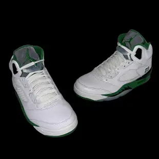 【NIKE 耐吉】休閒鞋 Wmns Air Jordan 5 Retro 女鞋 男鞋 綠 白 Lucky Green(DD9336-103)