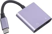 IWOWHERO C to Audio Adapter USB C Earphone Converter for Fast Data Transfer and Charging Portable Headphone Adapter for Phones and Laptops Compatible with Various Audio