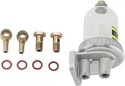Aswalling CA141 Coarse Filter Fuel Water Separation Precipitator Cup with Drain Retrofit Fuel Filter with 10mm Connector