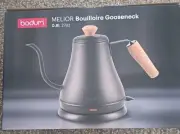 Bodum Melior Black Gooseneck 27oz Electric Water Kettle Bouilloire Gooseneck New