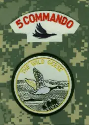 PMC COLONEL MAD MIKE HOARE WILD GEESE COMMANDO iron-on 2-INSIGNIA PATCH SET