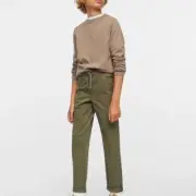 NWT Pants Mango Cotton Chino Joggers Kids MNG Boys Toddler Army Military Gift