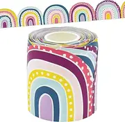 Teacher Created Resources Oh Happy Day Rainbows Die-Cut Rolled Border Trim - 50ft - Decorate Bulletin Boards, Walls, Desks, Windows, Doors, Lockers, Schools, Classrooms, Homeschool & Offices