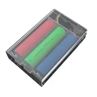 在飛比找蝦皮購物優惠-18650 21700 電池盒 透明質感 帶蓋 帶開關 彈簧