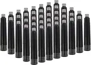 SIPLIV 40 Pcs 2.6 mm Bore Diameter Black Short Paragraph(39mm) Ink Cartridges Suit Handcrafted Brass Wooden Fountain Pen Short Paragraph Pocket Mini Travel Pen