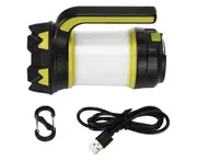 Erlez XHP50 Emergency Flashlight Battery Display Adjustable Focus USB Charging Super Bright LED Outdoor Torch for Travel-Black