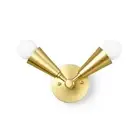 Handmade Connie Brushed Gold 2-Light Wall Sconce-Mid Century Modern Room Wall