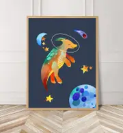 [Namly Design] Space Dinosaur Poster