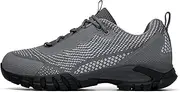 [LEDINEY] Mens Hiking Shoes Waterproof Lightweight Ankle Boots Outdoor Trekking Camping Walking Quest, Grey, 14