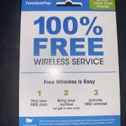 Cell Freedom Pop Bring Your Own Phone SIM Kit Free Wi-Fi Calling 100 Mb Data You
