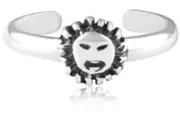 Sterling Silver Sun Toe Ring