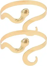 LALAFINA 2pcs Snake Armband Womens Jewlery Snake Arm Cuff Swirl Snake Jewelry Snake Arm Bracelet Punk Upper Arm Cuff Arm Bands Egyptian Jewelry Snake Bracelets Greece Hip Hop Alloy Miss