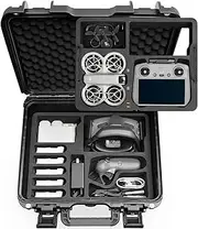Waterproof Hard Carrying Case for DJI Neo Drone,DJI RC 2,DJI RC N3/N2,DJI Goggles 3(NOT for Goggles N3)/2/Goggles Integra,DJI RC Motion 3/2, and Accessories(Case Only)