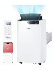 Devanti Portable Air Conditioner Dehumidifier Fan 12000BTU in White
