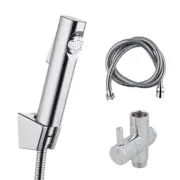Toilet Bidet Spray Kit Hand Held Shower Head with Diverter Tap Chrome