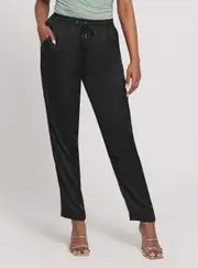 GUESS Eco Black Viola Jogger Pants Size: Large, Polyester