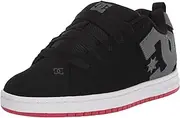[DC Shoes] DC Men's Court Graffik Casual Low Top Skate Shoe Sneaker, Black/Grey/Red, 10.5