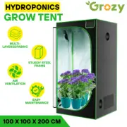 GROZY 100x100x200cm Grow Tent Hydroponics Indoor Plant System Reflective Oxford