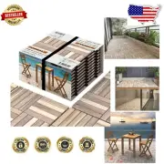 Elegant 12" x 12" Acacia Interlocking Tiles for Indoor & Outdoor - Pack of 10