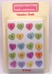 Scrapbooking Valentine's Brads 20/pack (NEW)
