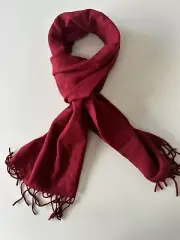 NWT. Allea Scarf. Cashmere, Angora, Wool. 72” x 12” Red