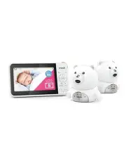 [VTech] Full Colour Baby Video and Audio Monitor Twin Bear Camera Pack in White