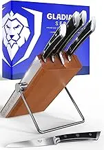 DALSTRONG Knife Block Set - 5 Piece - Gladiator Series - with Modular, Multi-Level Block - German HC Stainless Steel - Premium ABS Polymer Handles - NSF Certified