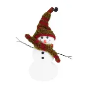 Elf Snowman Figure Toy Plush Ornament for Christmas Tabletop Decoration