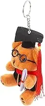 LABRIMP Graduation Bear Keychain Adorable Plush Bear Keyring for Graduation Celebration Versatile Stuffed Animal Keychain for Bags and